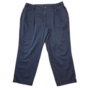 EHL No-Wrinkle Cotton Mens Pleated Front Cropped Pants, Size‎ 22WP